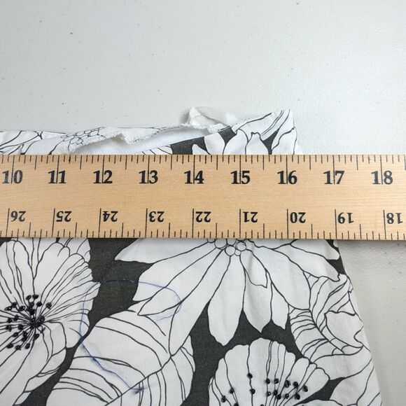 Gap Pants Womens Size 14 Black White Floral Pattern Stretch Pants - Picture 7 of 7